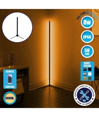 Μοντέρνο Minimal Επιτραπέζιο Μαύρο Φωτιστικό 50cm LED 8 Watt με Ασύρματο Χειριστήριο RF & Dimmer Θερμό Λευκό 3000k GloboStar ALIEN Design GLOBO-50-3